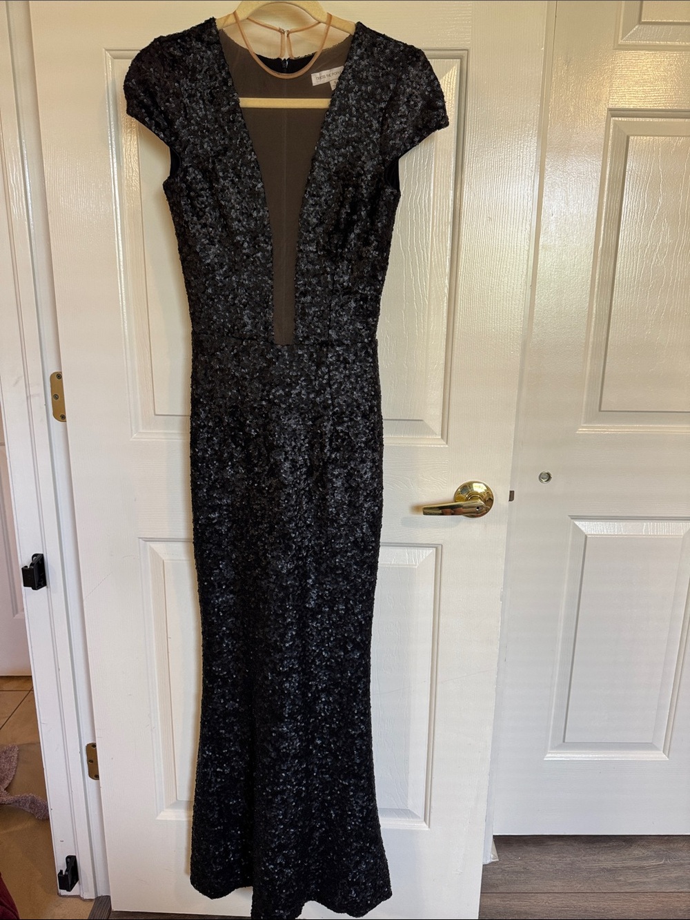 Dress the Population Black Sequin Maxi Dress